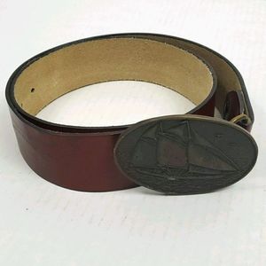Vintage Nautical boat BTS solid Brass USA belt Y2K